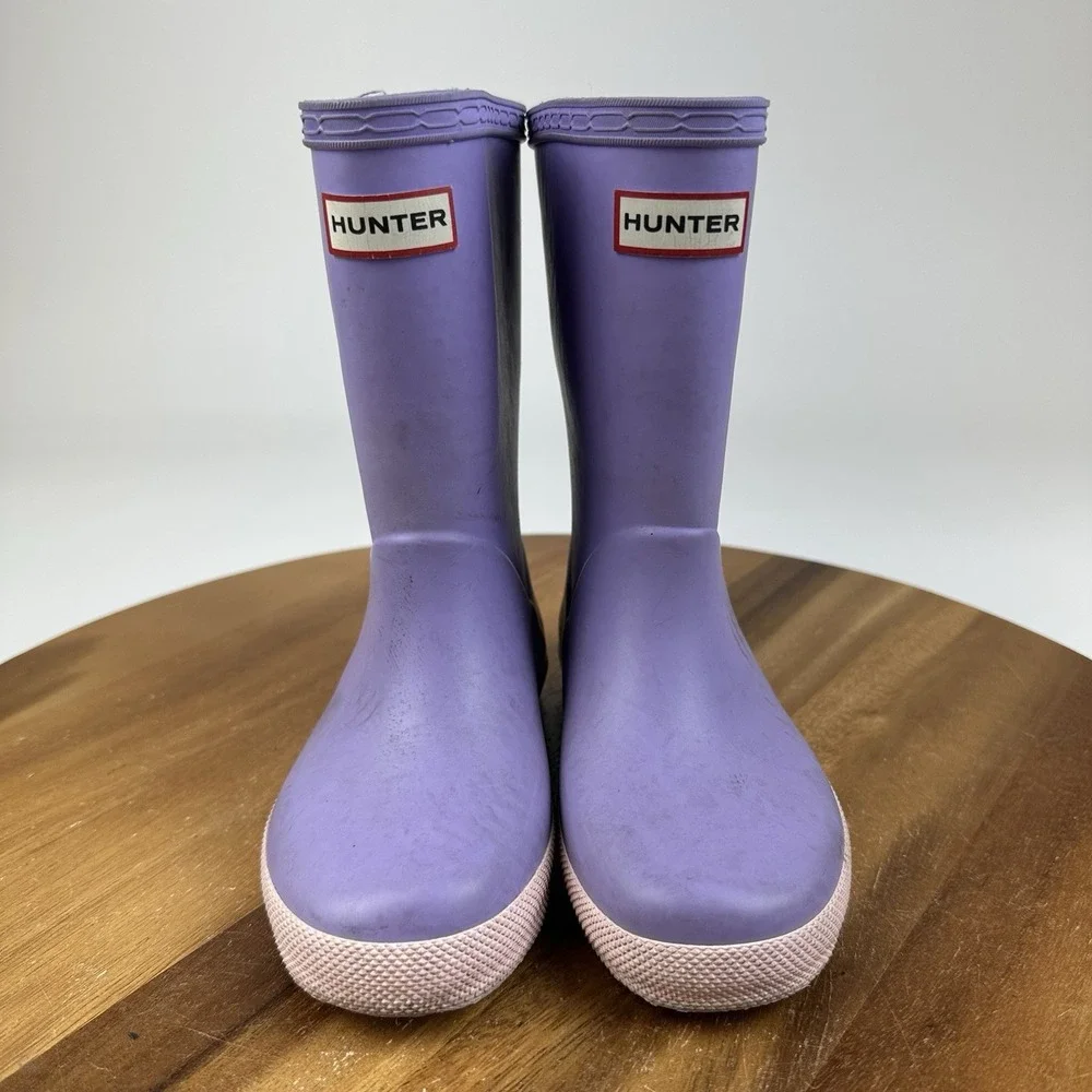 Little Kids Girls Hunter Classic Original Purple Pull On Rain Boots Size 10 C